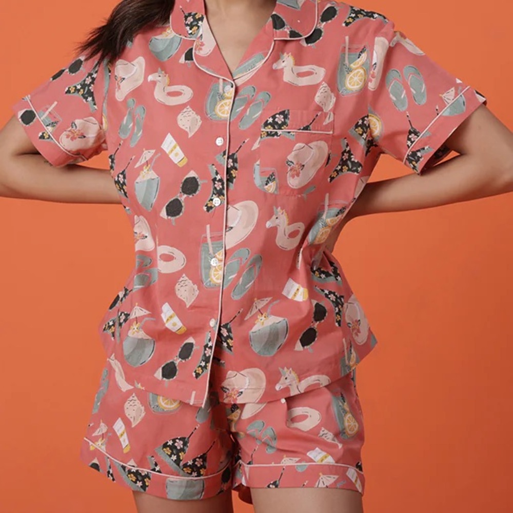 Crafted by Mahogany Summer Fun 100% Cotton Pajama Set
